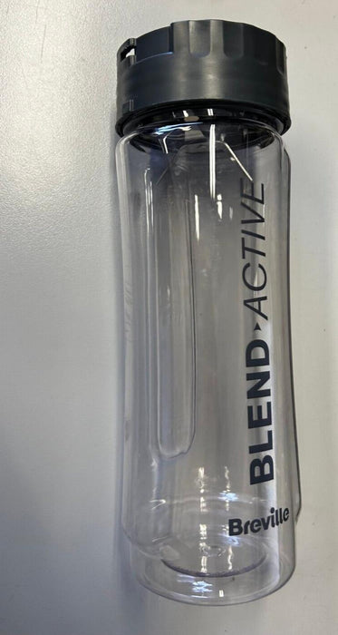 Breville Blend Active Bottle (600Ml) | Clear Smoothie Bottle | Leak Proof | Grey