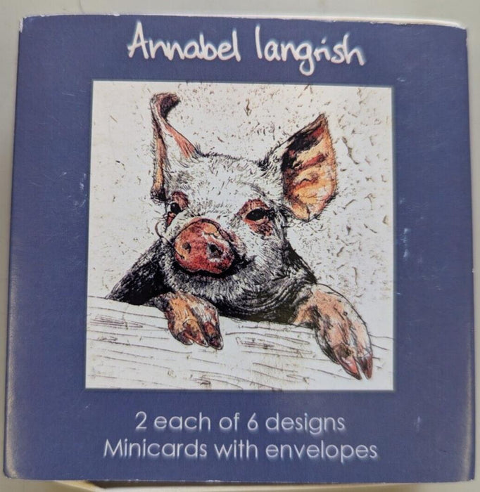 Annabel Langrish 6 Designs Mini Cards With Envelopes