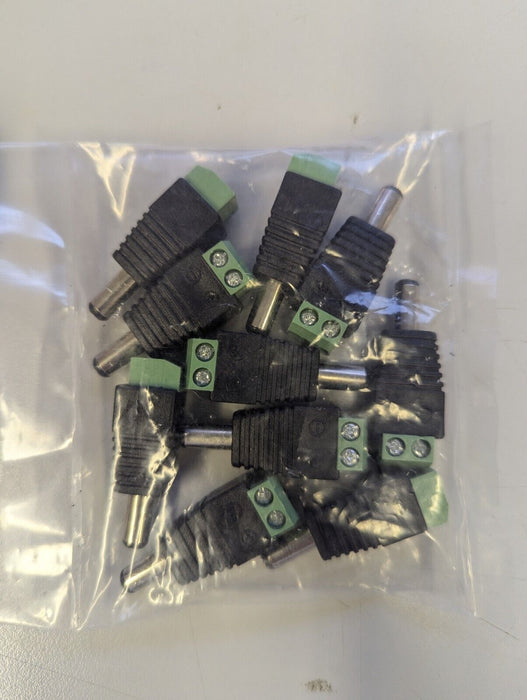 10pcs Male+Female 2.1x5.5mm DC Power Jack Plug Adapter Connector for CCTV Camera