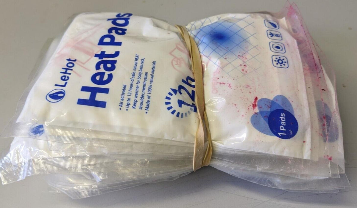 12x LeHot Heat Pads up to 12hrs of Heat - Air Activated - Expired 2021