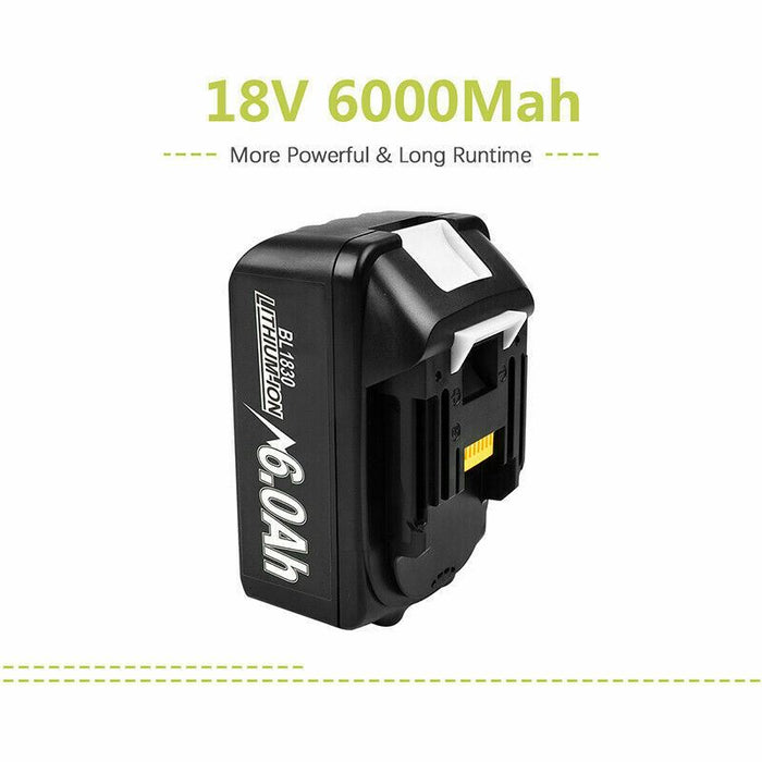 18V 6.0Ah BL1850 LXT Li-Ion Battery for Makita BL1830 BL1860 With LED Display