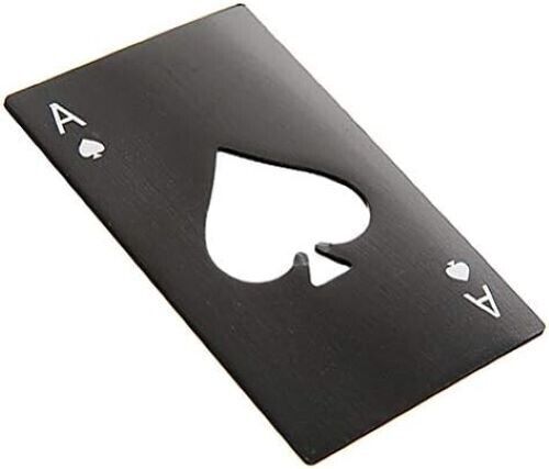 Stainless Steel Credit Card Poker Bottle Opener Men's Gift Spades Poker Bar Tool