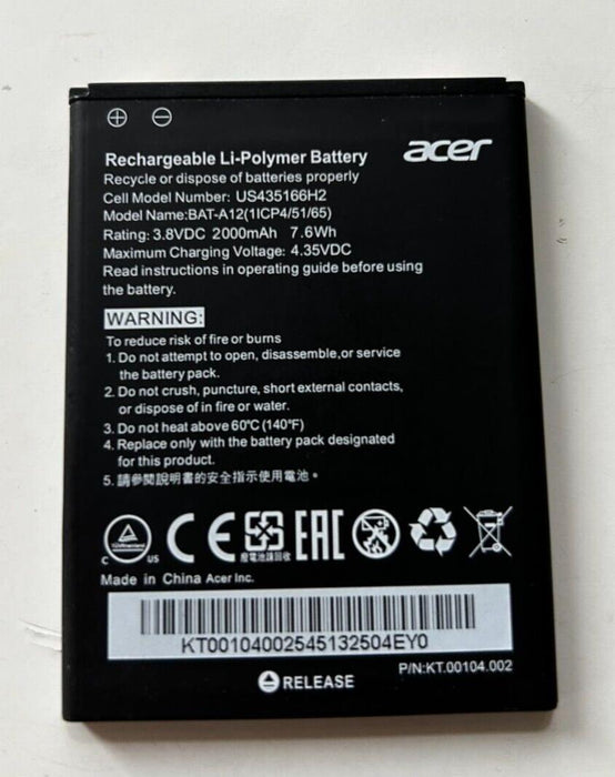 Genuine Acer Liquid Z520 BAT-A12(1ICP4/51/65) KT.00104