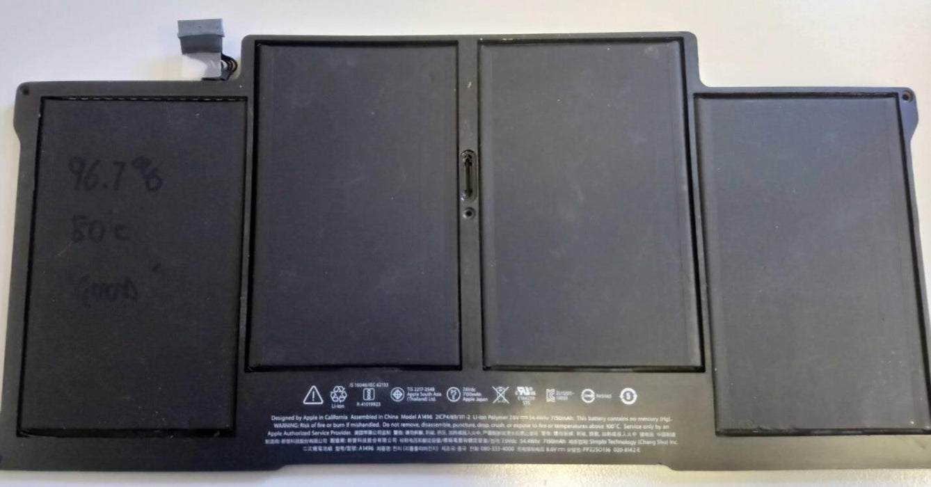 A1496 Used Battery for Apple MacBook Air 13" (7150mAh)