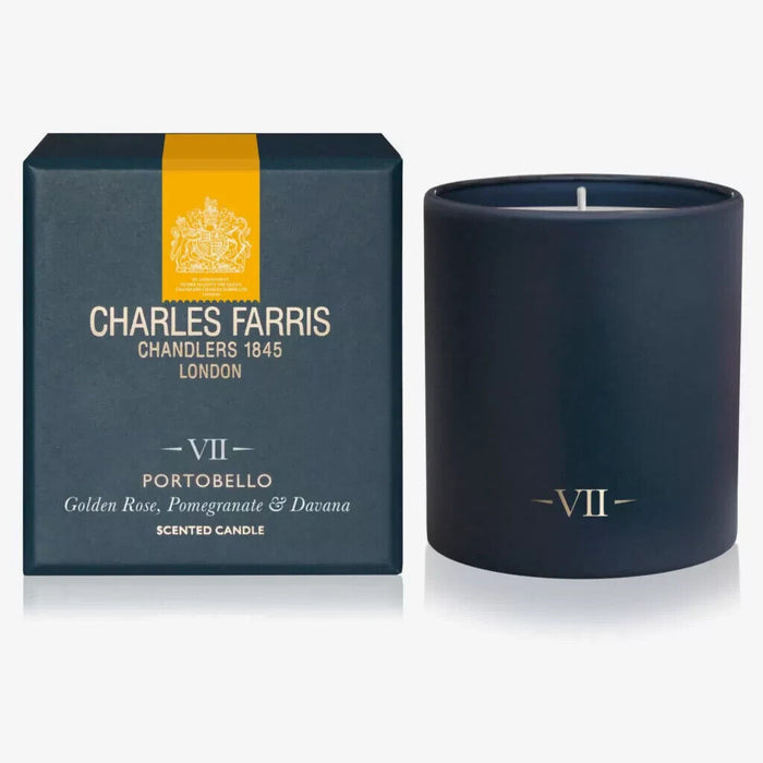 Charles Farris VII Portobello – Scented Candle | Golden Rose, Pomegranate & Dava