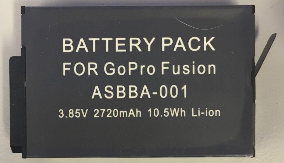 Replacement battery for GoPro Fusion ASBBA-001