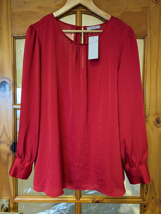 Per Una Scoup Neck Top - Red 22