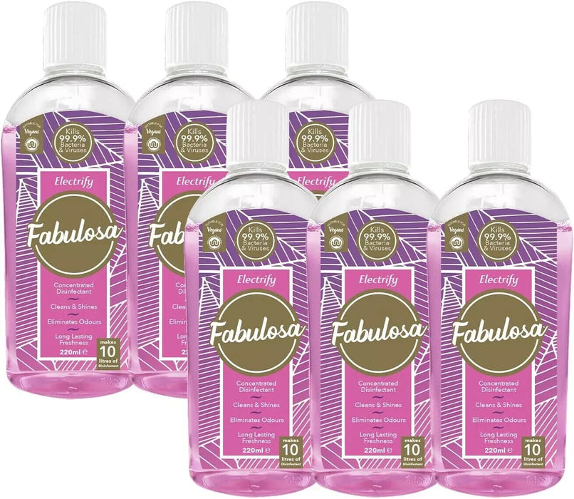 Fabulosa 4 in 1 Multi-Purpose Concentrated Anti-Bacterial Disinfectant x6 220ml