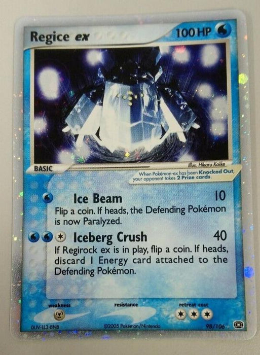 Pokémon TCG Regice ex EX Emerald 98/106 Holo Holo Rare MP