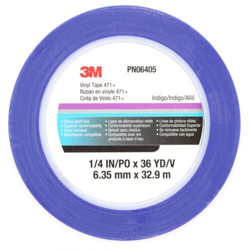 3M Vinyl Tape 471+ PN06405 0 1/4in X 32.9m Painted Konturenband Kurvenband T028