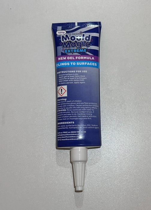 MOULD MAGIC EXTREME GEL REMOVER 120G TUBE SILICONE SINKS GROUT Safe Eco Friendly