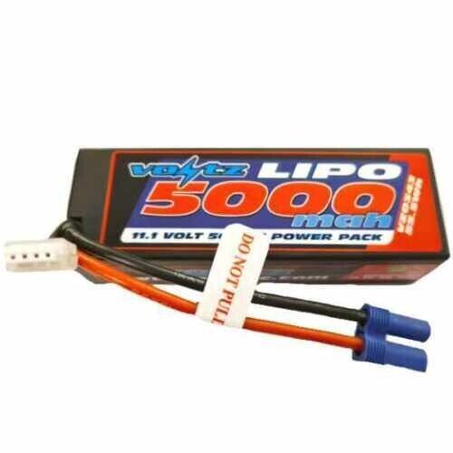 3S 5000Mah Hard Case 11.1V 50C Voltz Lipo Stick Pack Ec5 VZ0343EC5