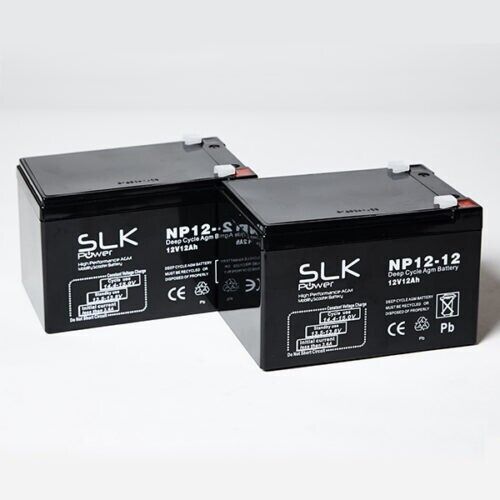 2X SLK 12V 12AH SLK POWER AGM MOBILITY SCOOTER BATTERY