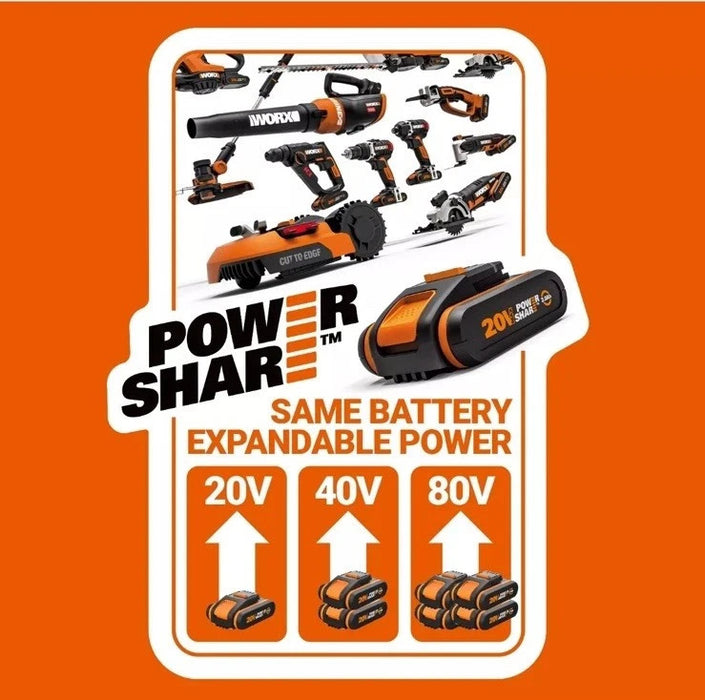 WORX WA3644 20V 4.0Ah Lithium Battery Pro Powershare High Capacity Indicator
