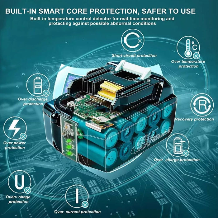 2 Packs For Makita 18V Battery 8.0Ah Li-Ion BL1830 BL1850 BL1860 BL1840 LXT LED