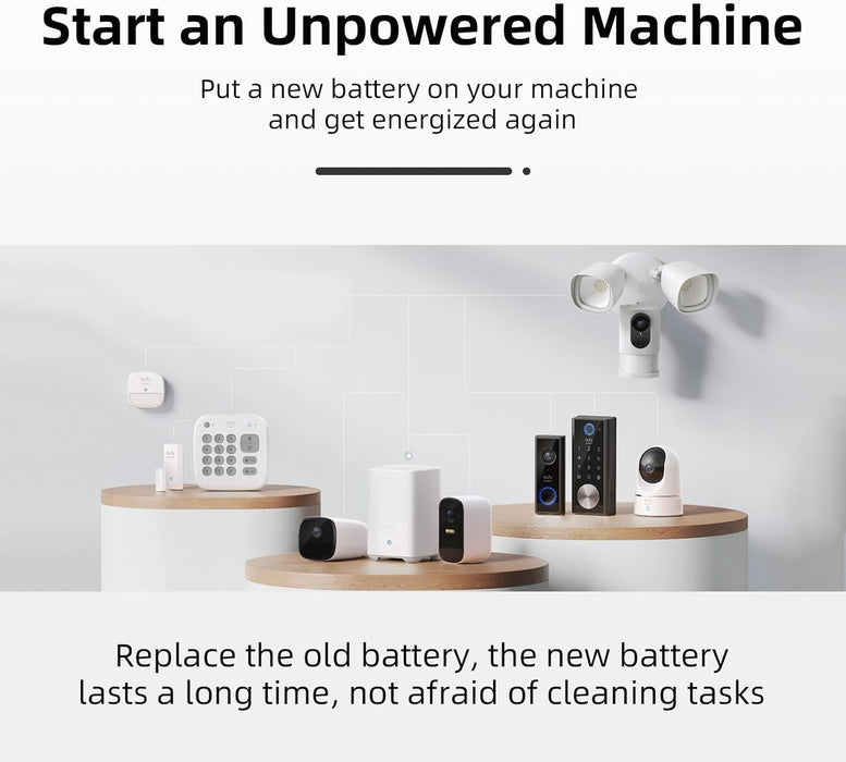 New 5200mAh Rechargeable Camera Battery Compatible with Eufy Spaceview Pro