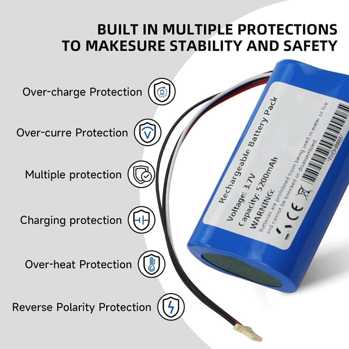 New 5200mAh Rechargeable Camera Battery Compatible with Eufy Spaceview Pro