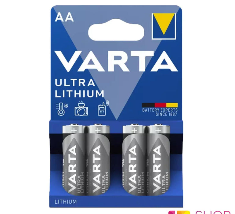 4 VARTA ULTRA LITHIUM BATTERIES AA LR6 6106 FR14505 1.5V BATTERY EXP 2038 NEW