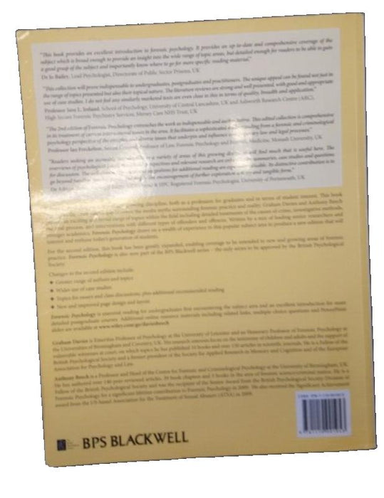 Forensic Psychology: Crime, Justice, Law, Interventions by A Beech & B Davies