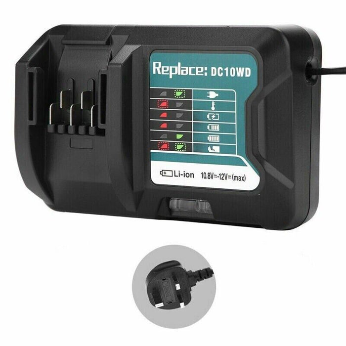 DC10WD Charger For Makita 10.8V 12V CXT Max Li-Ion battery BL1040B BL1021B UK