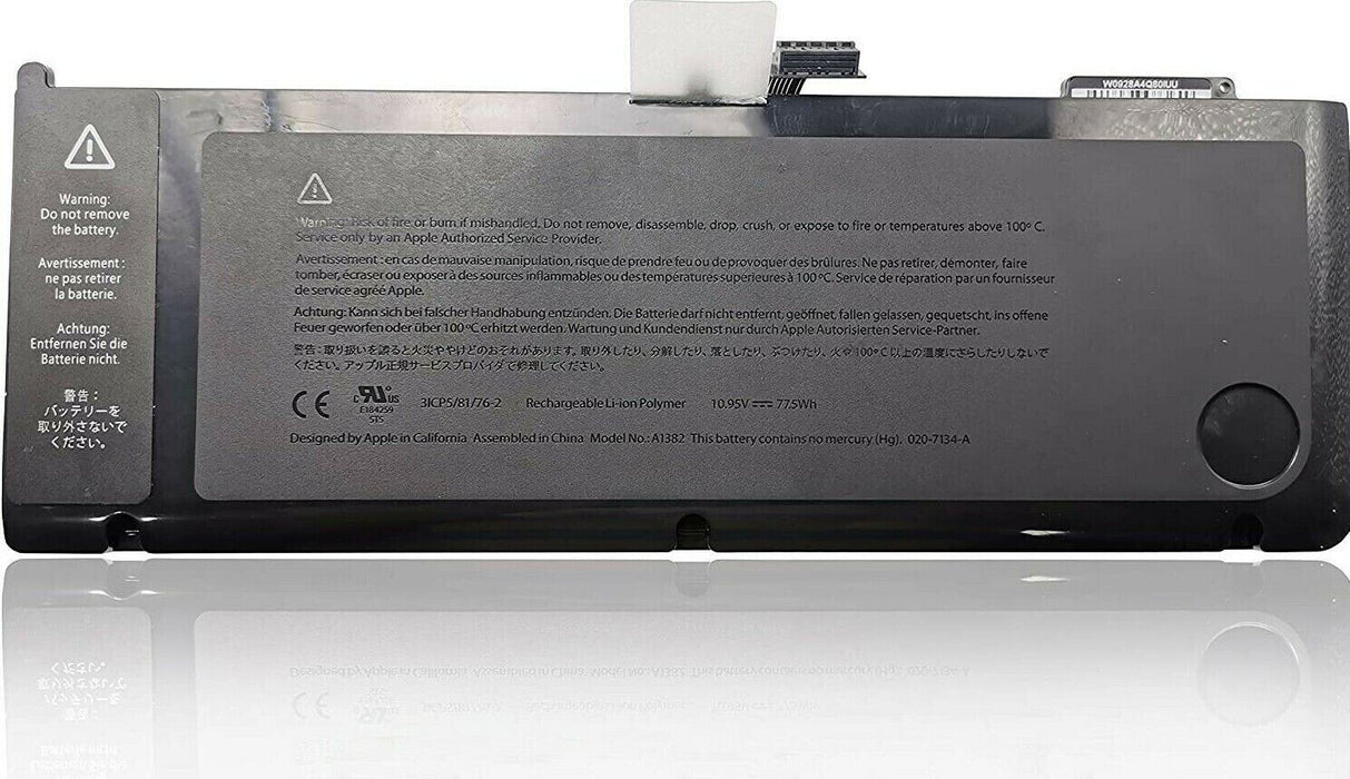 Replace OEM Apple MacBook Pro 15" Unibody A1286 2011-2012 A1382 Battery 77.5Wh