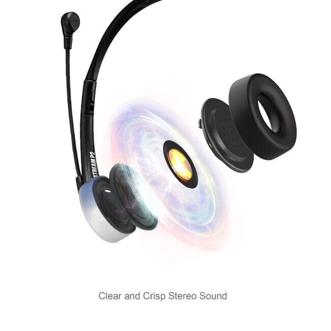 Adesso Xtream P2 USB Stereo Headphone with Adjustable Noise Canceling Microphone