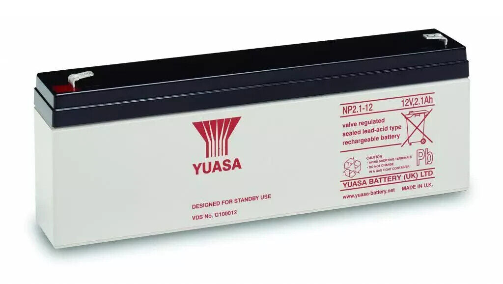 YUASA NP2.1-12, 12V 2.1Ah LEAD-ACID ALARM BATTERY NP2.3-12