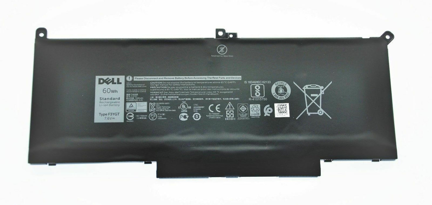Dell Latitude 7280 7380 7480 7490 60WHr Primary Battery DM3WC F3YGT 453-BBCF
