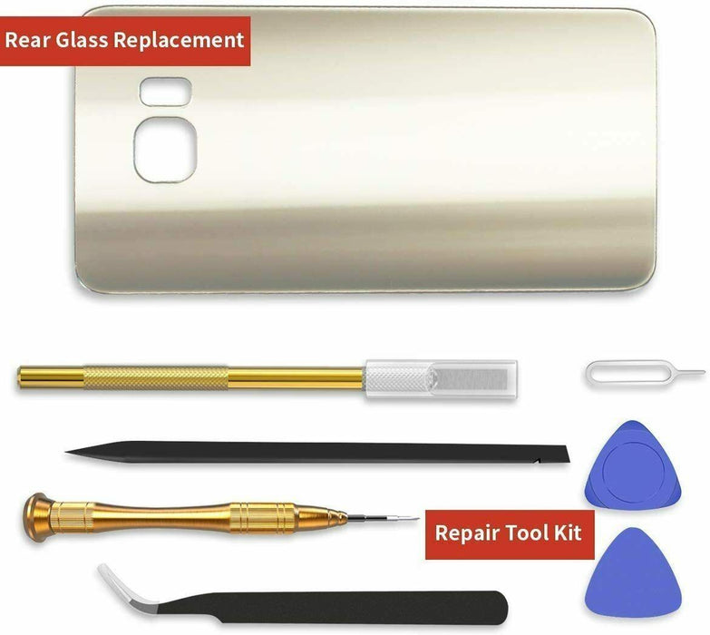 YONTEX Galaxy S6 Edge (Gold) Battery with Back Glass Replacement and Complete Re