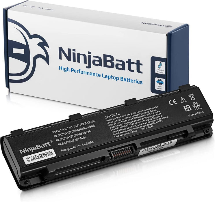 NinjaBatt Battery for Toshiba PA5024U-1BRS PA5026U-1BRS PABAS260 PABAS262 PA5023