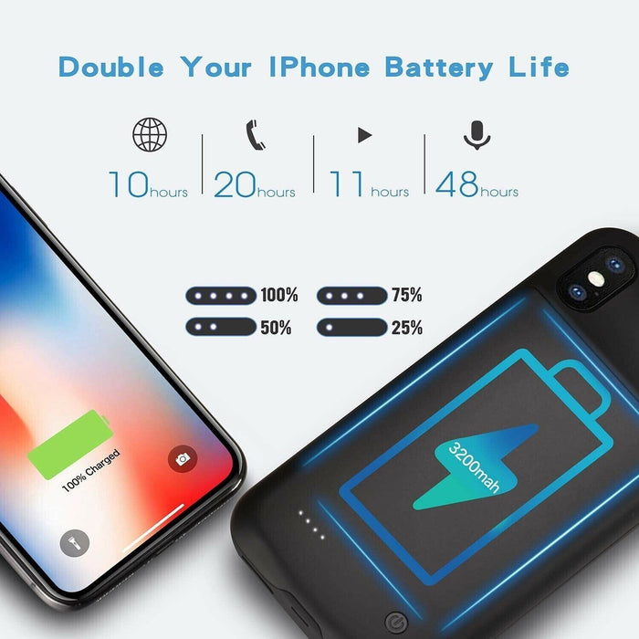 Genuine iPhone X & XS Slim External Battery Charging Case