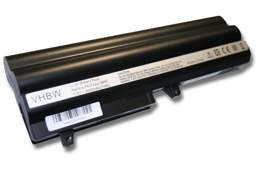 Battery 6600mAh black for Toshiba Satellite PA3733U-1BRS PA3732U-1BAS ACCU