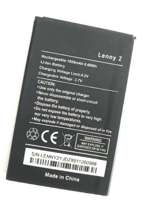 Battery For Wiko Lenny 2, 1800mAh Li-ion, New