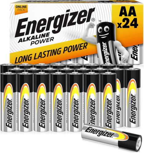 Energizer AA Batteries, Alkaline Power, 24 Pack, Double A Battery Pack -