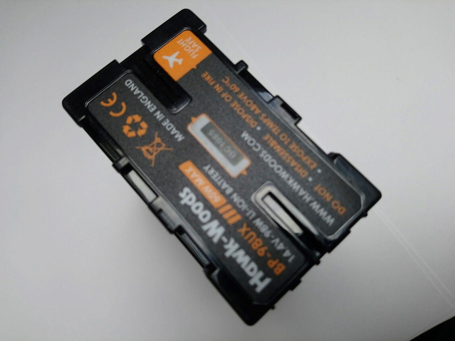 Hawk-Woods BP-98UX Sony BP-U Battery 98Wh 14.4v Lithium-Ion