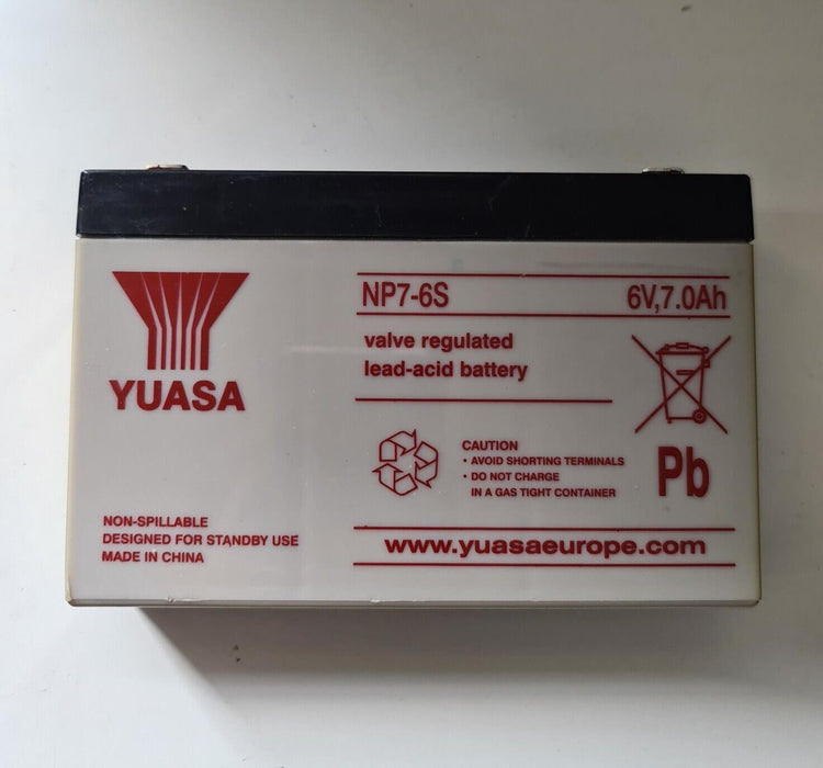Yuasa NP7-6S 6V Rechargeable Sealed Lead Acid Battery 7Ah