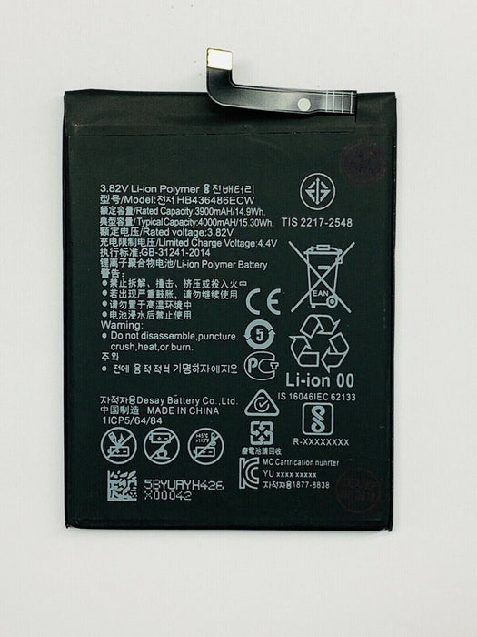 For Huawei P20 PRO Battery Replacement 4000mAh 3.82V HB436486ECW