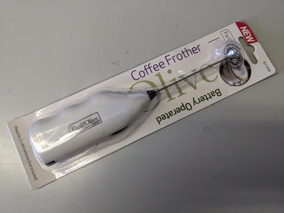 Battery Operated Coffee Frother by Fig & Olive WHITE