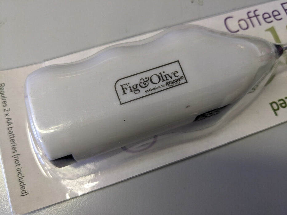 Battery Operated Coffee Frother by Fig & Olive WHITE
