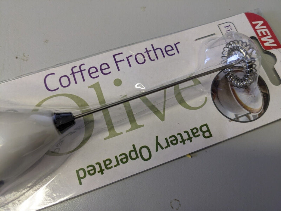 Battery Operated Coffee Frother by Fig & Olive WHITE