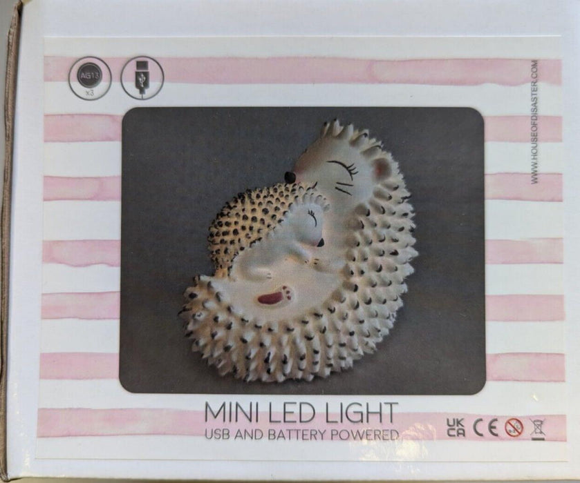 Mini LED Light - Hedgehogs - USB & Battery Powered