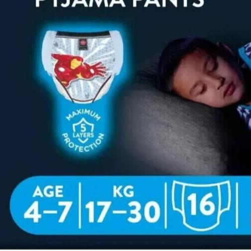 4x Huggies DryNites Pyjama Pants BOY Age 4-7 17-30kg 16 Per Pack 64 Total