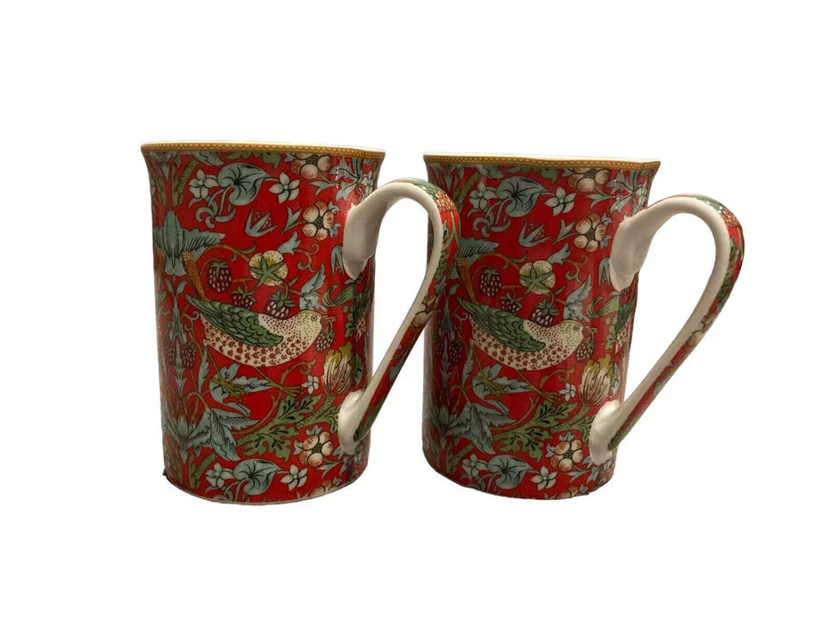 Leonardo William Morris Strawberry Thief 5 Piece Gift Set Mugs Coasters Tray