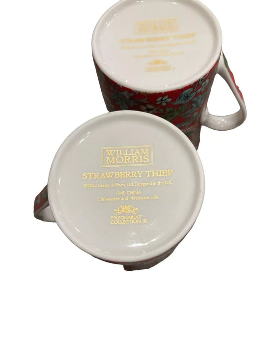 Leonardo William Morris Strawberry Thief 5 Piece Gift Set Mugs Coasters Tray