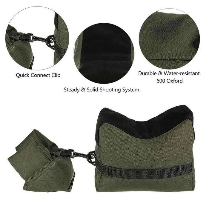 Outdoor Shoot Gun Front and Rear Bag Stand Rifle Support Sandbag Bench Unfilled