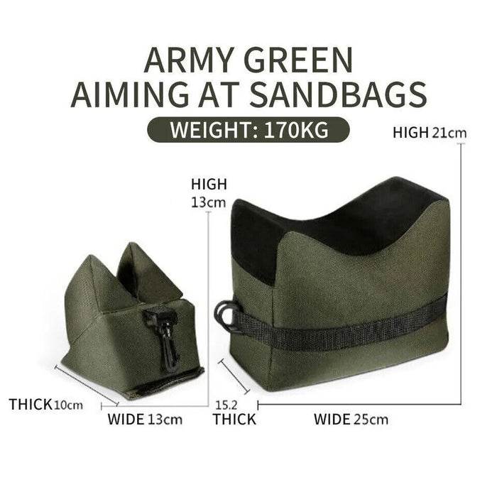 Outdoor Shoot Gun Front and Rear Bag Stand Rifle Support Sandbag Bench Unfilled