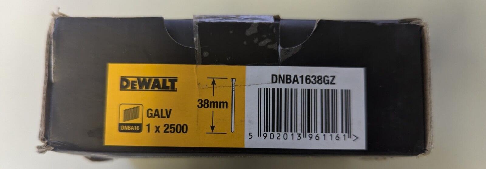 DeWalt 16 Gauge Angled Galvanised 2nd Fix Brad Nails Box Of 2500
