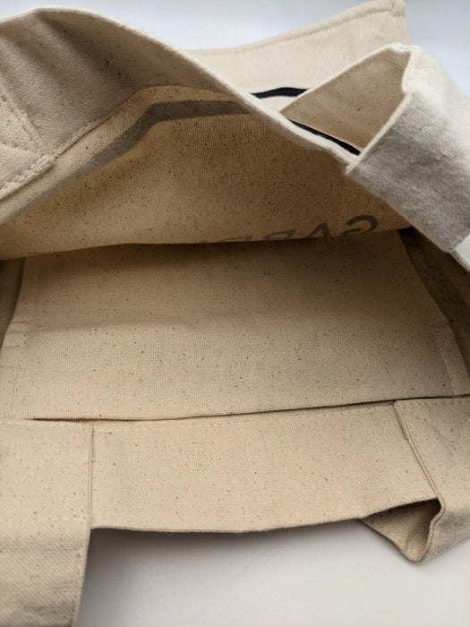 Chanel Natural Beige Logo Organic Cotton Canvas Square Tote Bag V&A