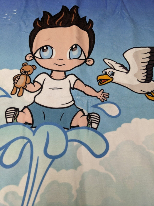 Microfiber Towel with Cartoon Print Kids Super Absorbent Beach Towel