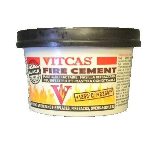 VITCAS BLACK FIRE CEMENT 500G FOR STOVES,OVENS,BOILERS.*HEAT RESISTANT*
